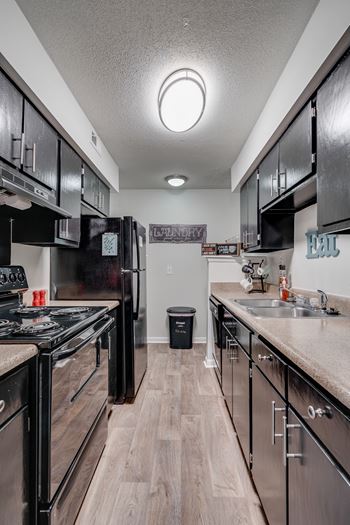 Galley Kitchen With